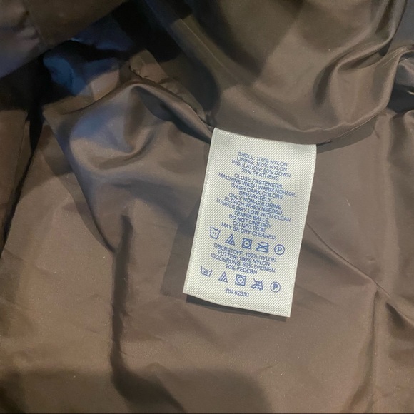 Lands End Women’s Dark Brown 80% Down 20% Feathers Puffer Vest Snap Closure - Picture 5 of 7